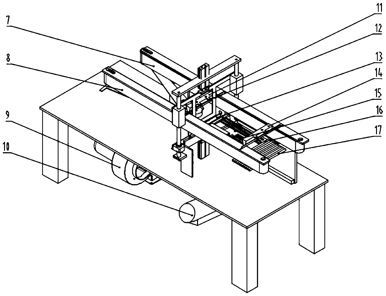 Cutting and sealing device of tray preservative film packing machine