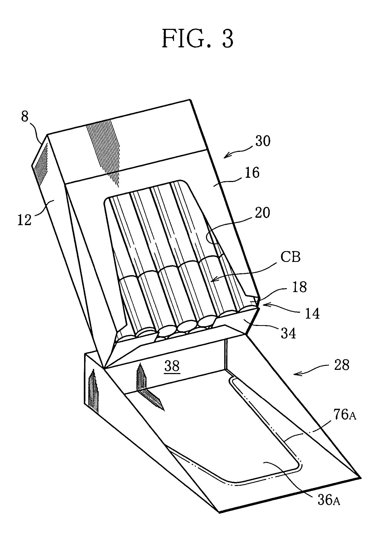 Hinged-lid pack for rodlike smoking articles and blank for the pack