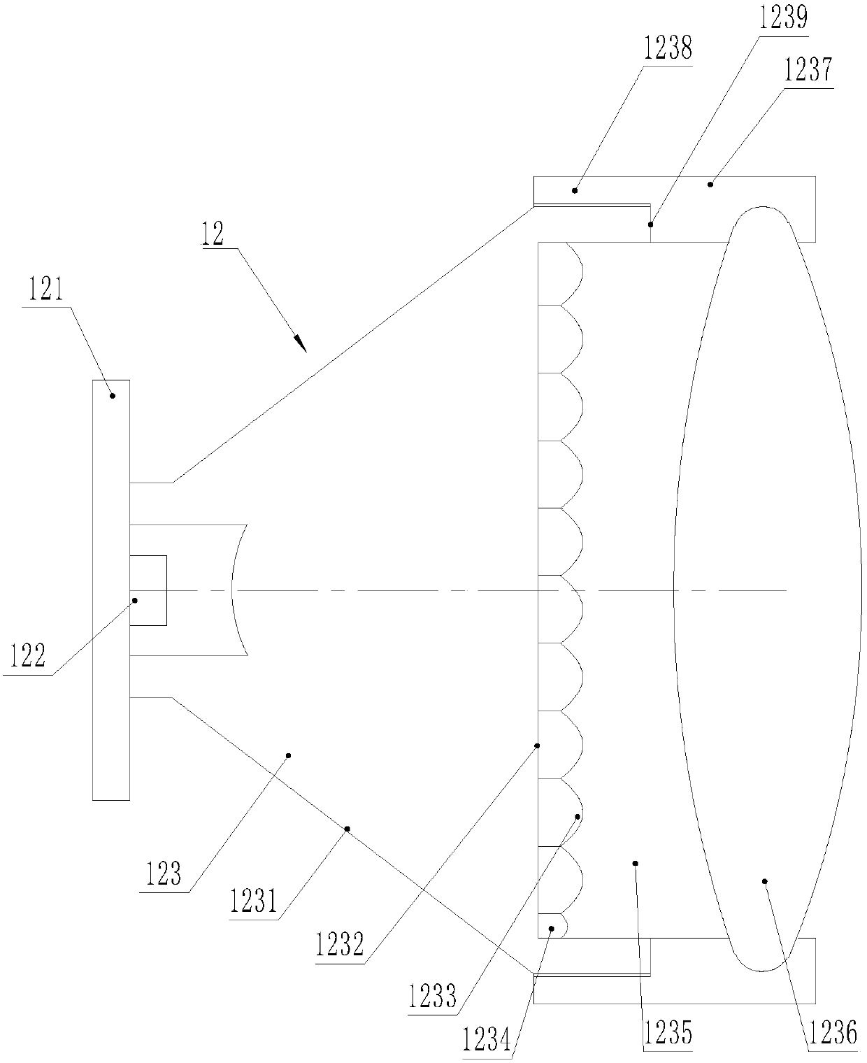 Array light source lighting device for exposure machine