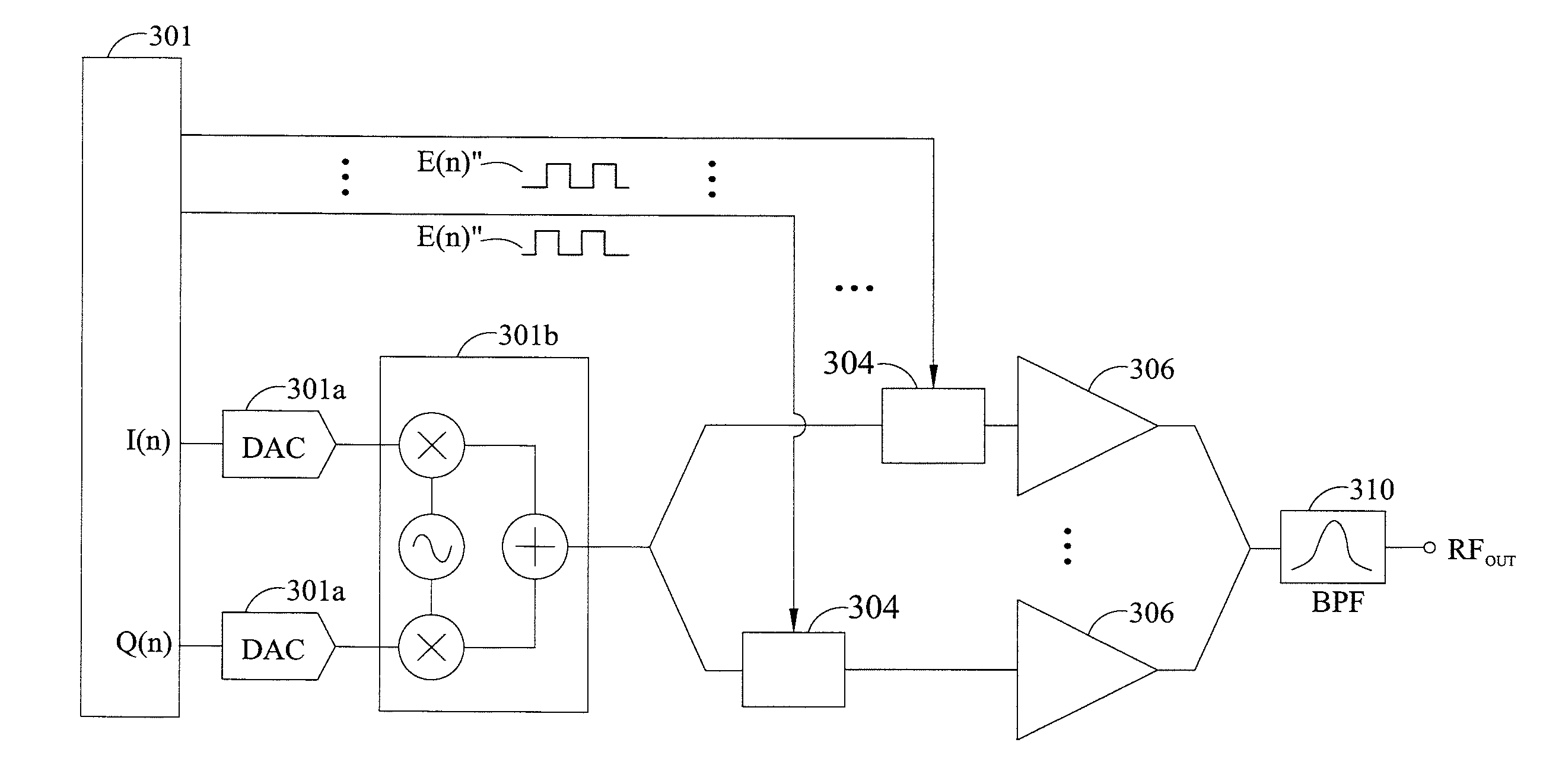 Multi-phase pulse modulation polar transmitter and method of generating a pulse modulated envelope signal carrying modulated RF signal