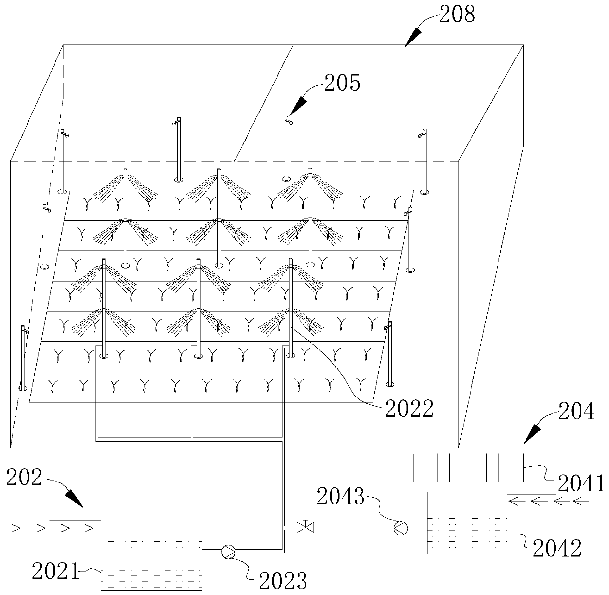 Vegetable plantation device with protection function