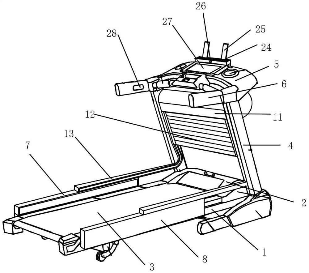 An intelligent treadmill that prevents falling and automatically adjusts speed