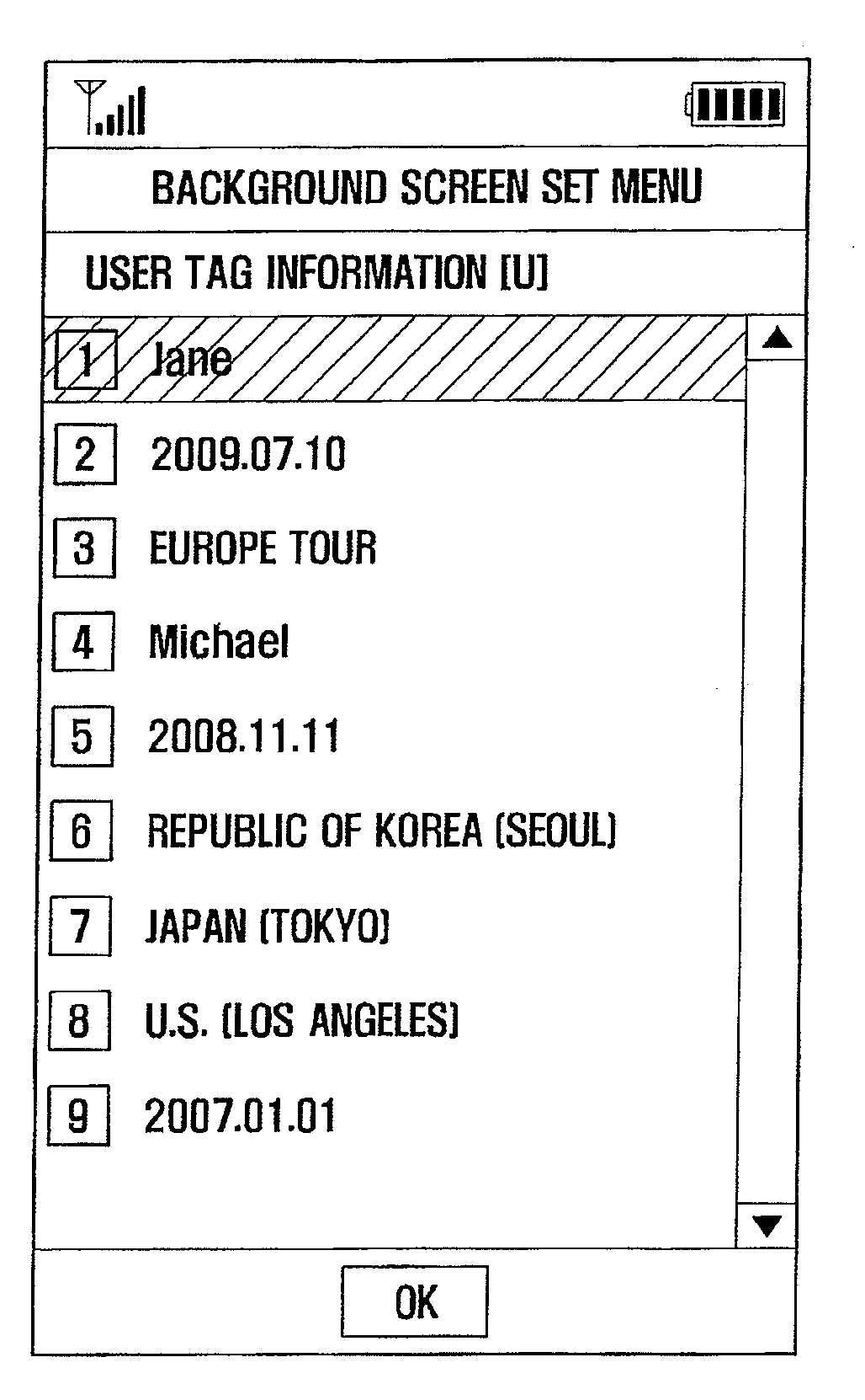 Method for setting background screen and mobile terminal using the same