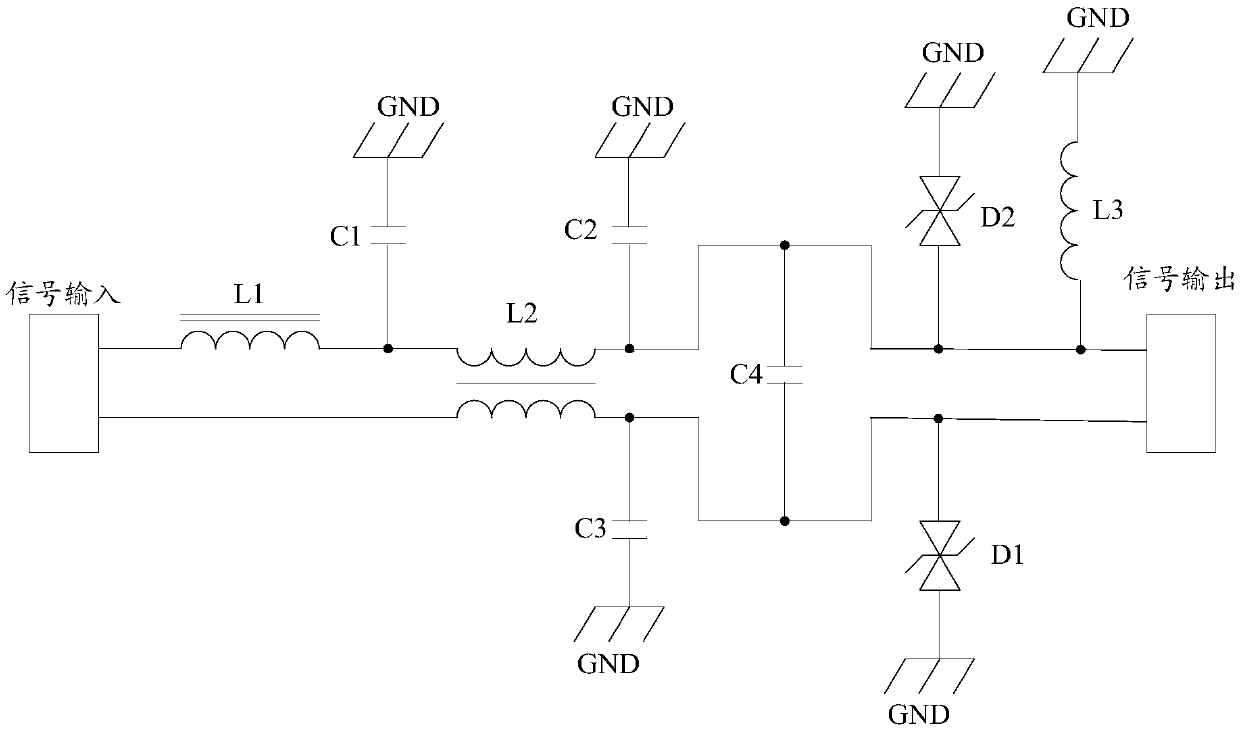 Lightning and ultra-wideband high-power microwave integral protection circuit