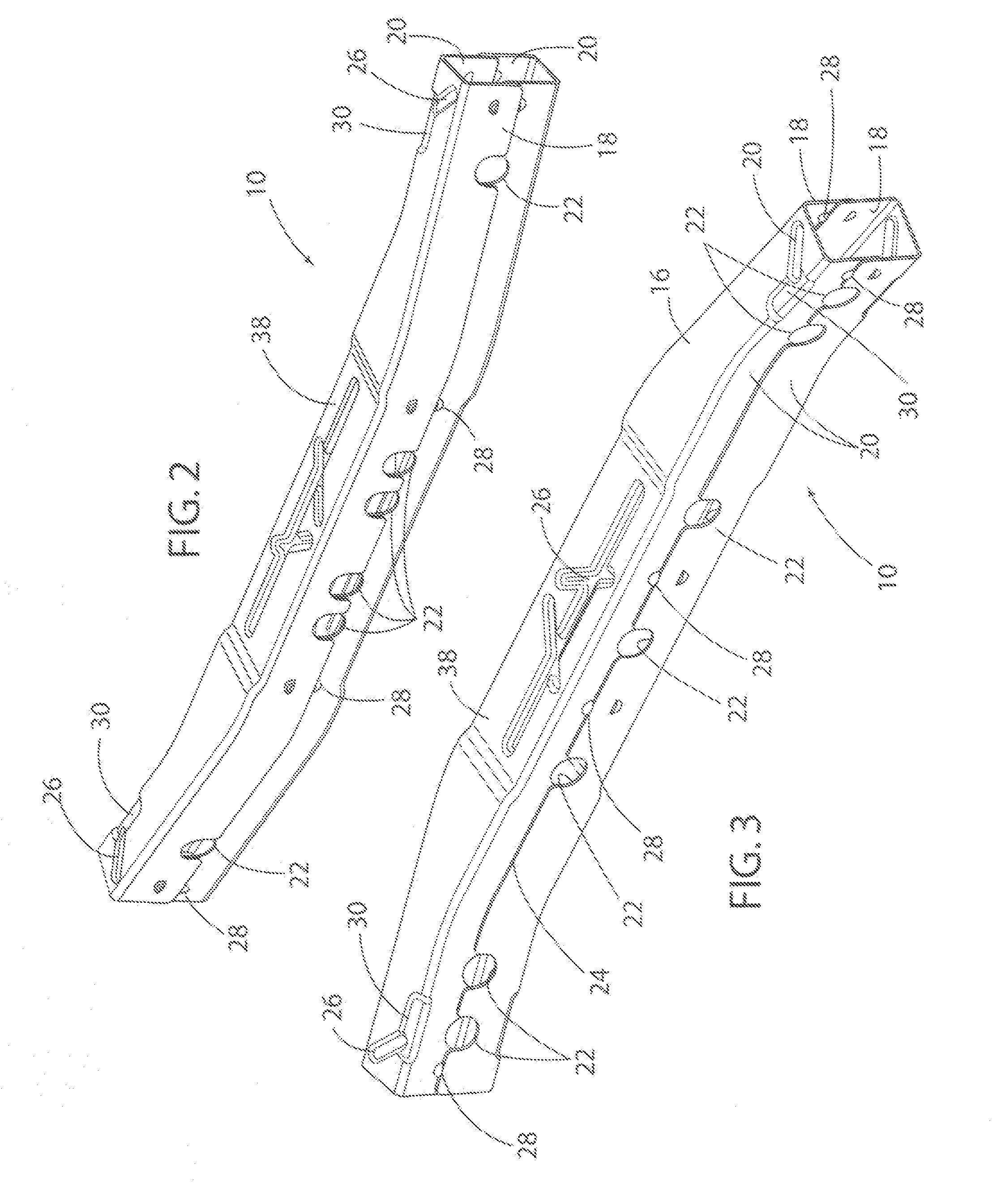 Vehicle bumper and method of making same