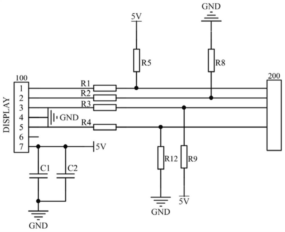 Air conditioner display panel identification circuit and method and air conditioner indoor unit