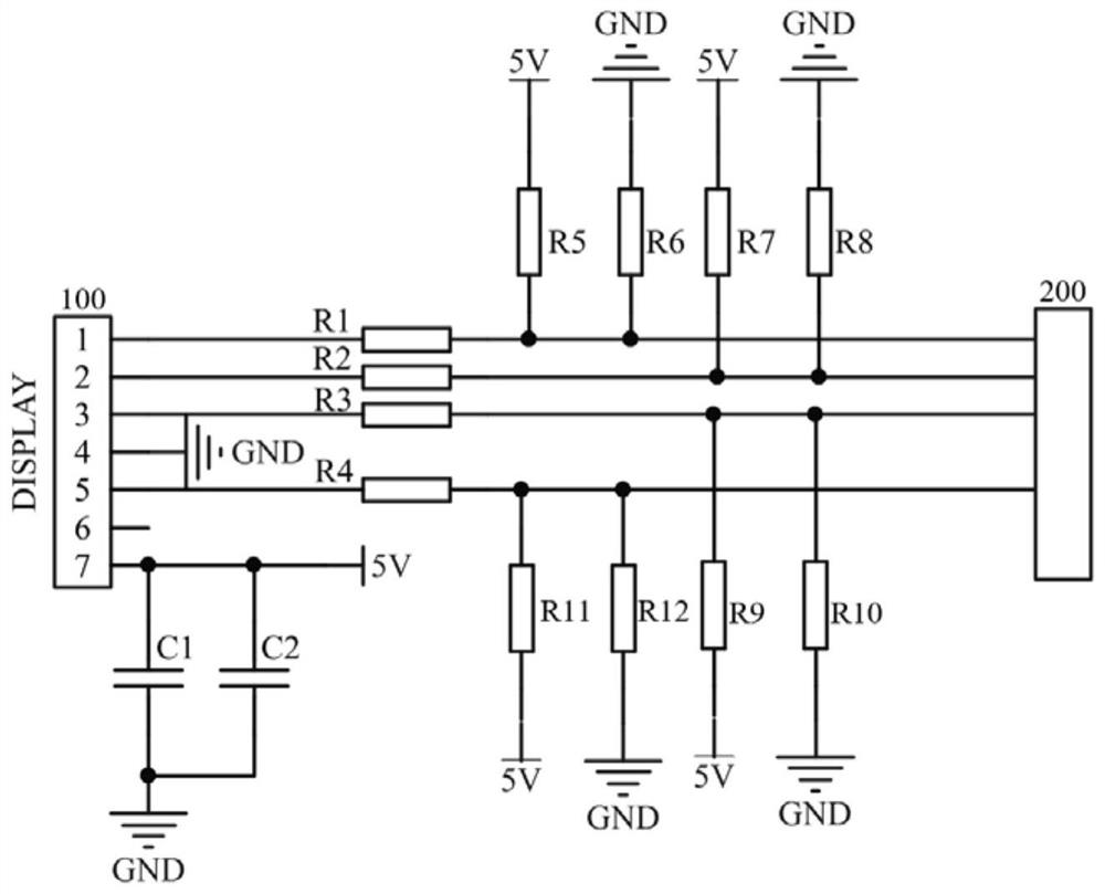 Air conditioner display panel identification circuit and method and air conditioner indoor unit