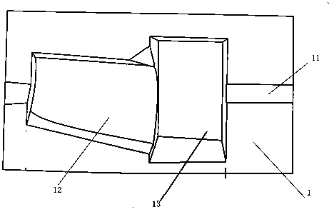 Forging die for simple die forging of movable vane of fan and innovative machining method of movable vane