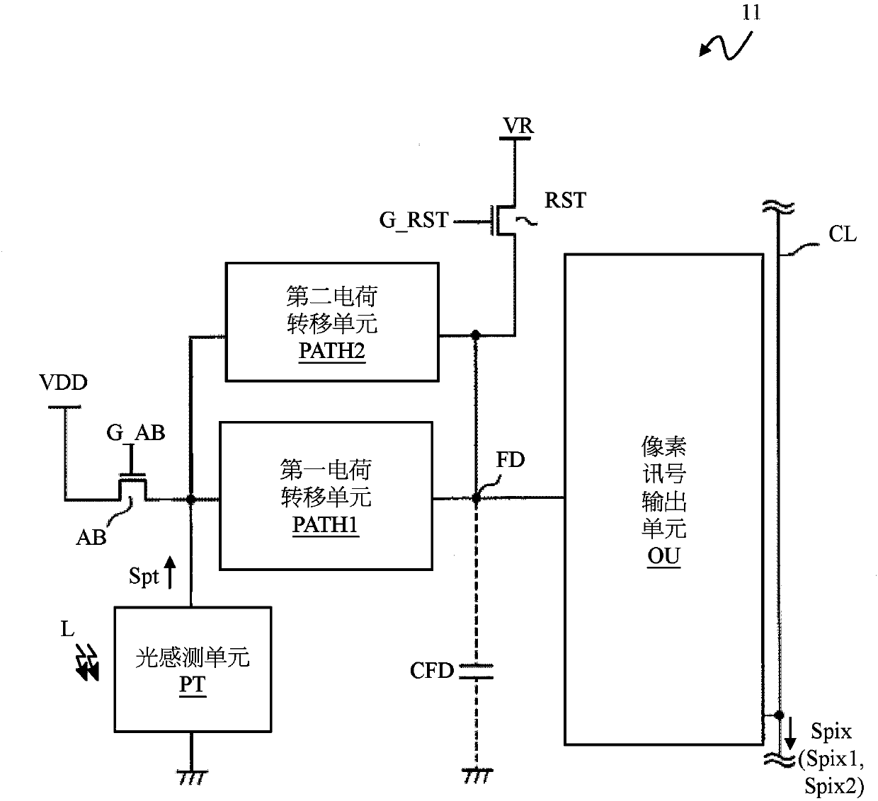 Global shutter high-dynamic range pixel and image sensor