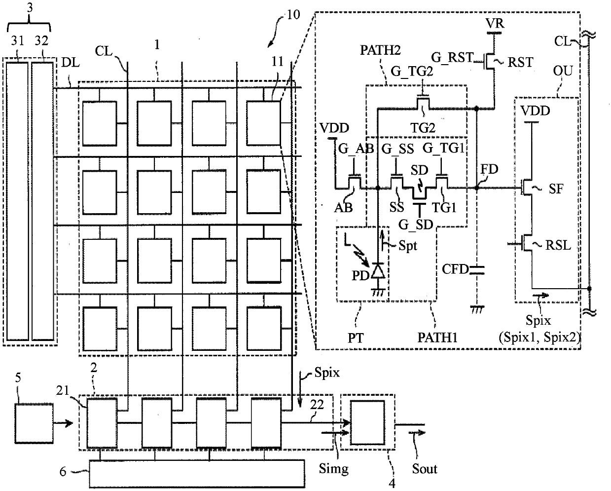 Global shutter high-dynamic range pixel and image sensor