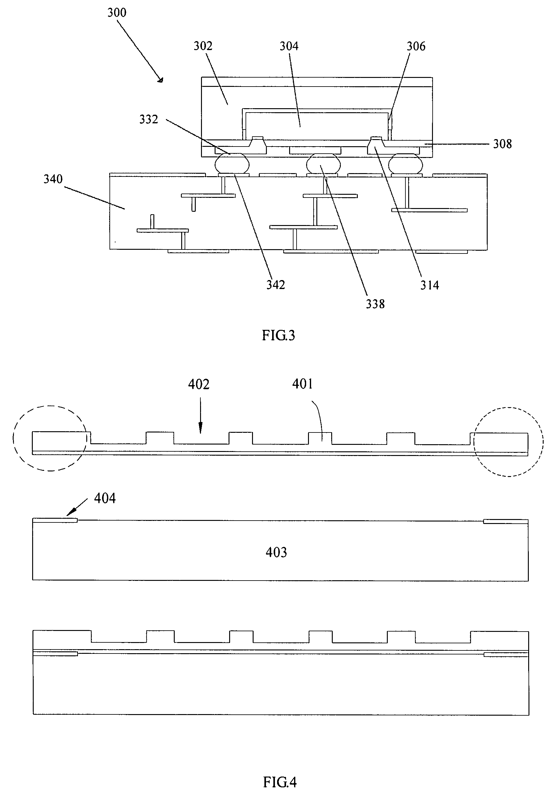 Multi-chips package with reduced structure and method for forming the same