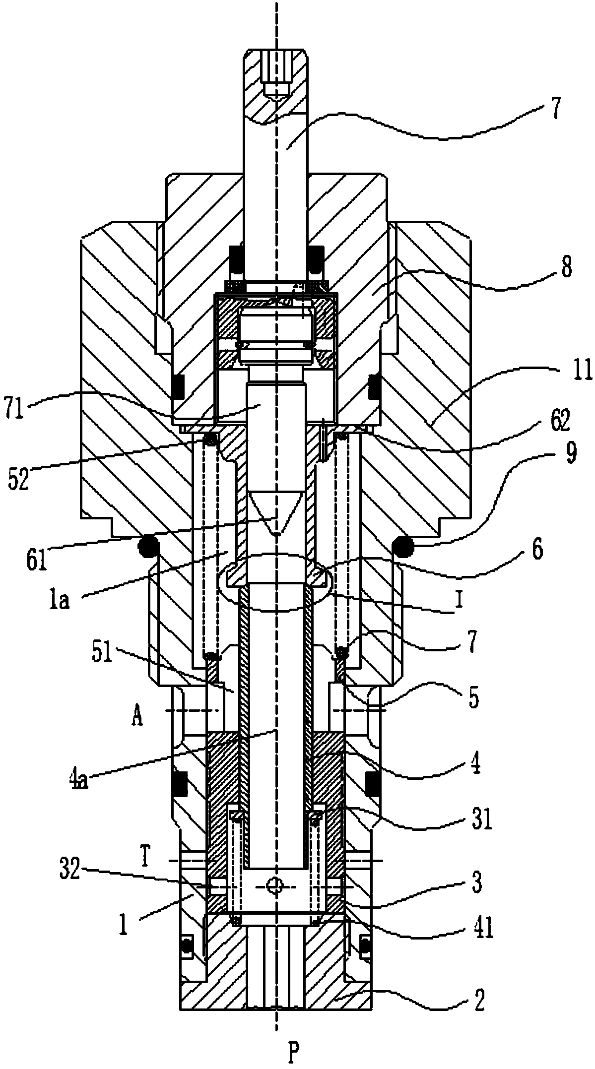 Inserting installation type one-way speed regulating valve