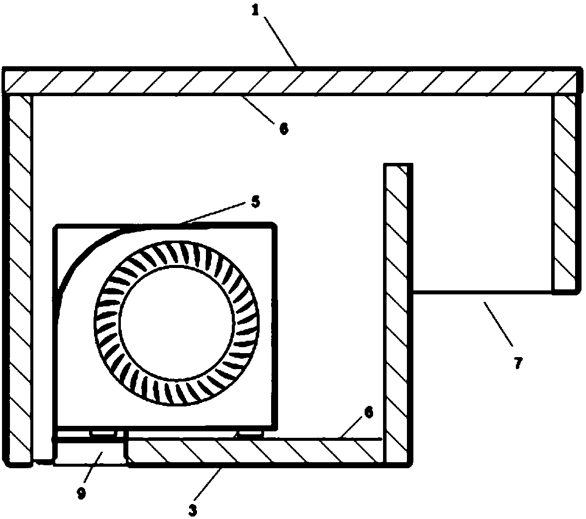 Ventilation device and elevator car provided with same