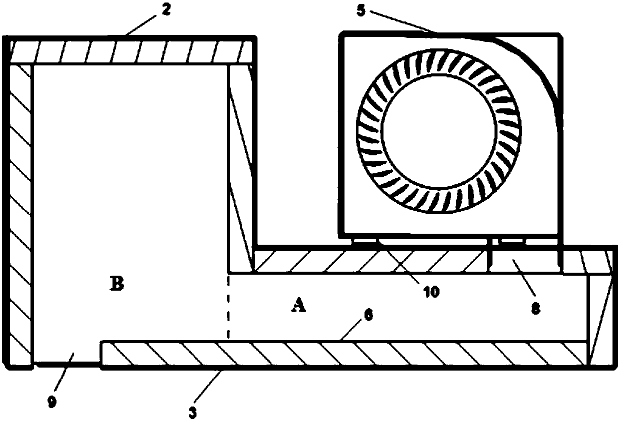 Ventilation device and elevator car provided with same