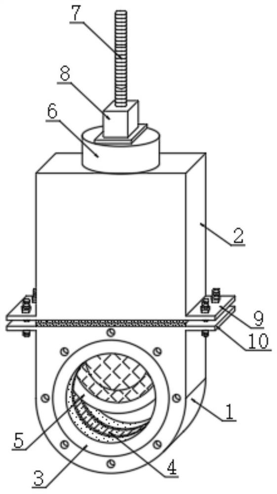 Flow-adjustable wear-resistant gate valve with novel polyurethane wear-resistant layers