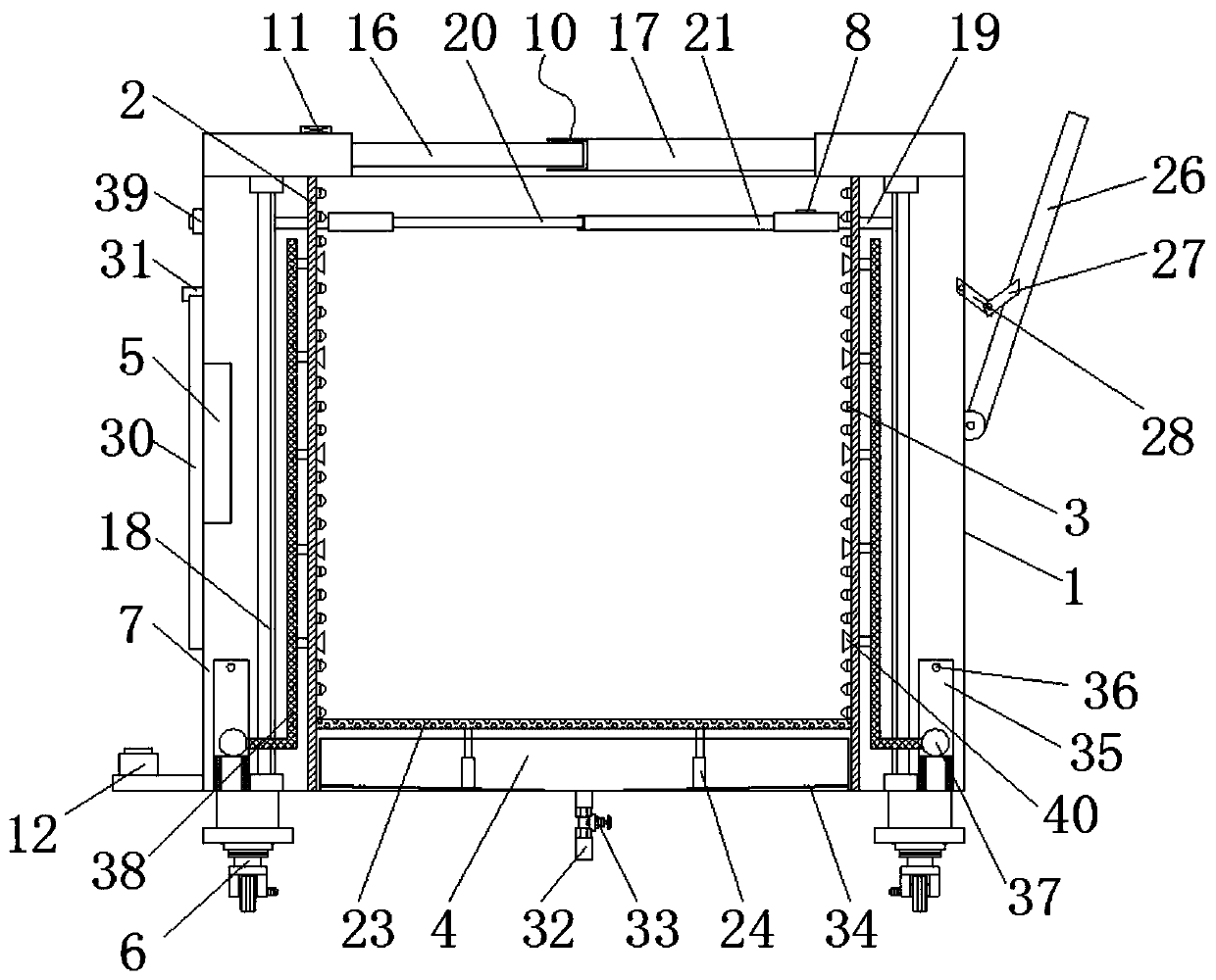 Waste storage device for medical examinations