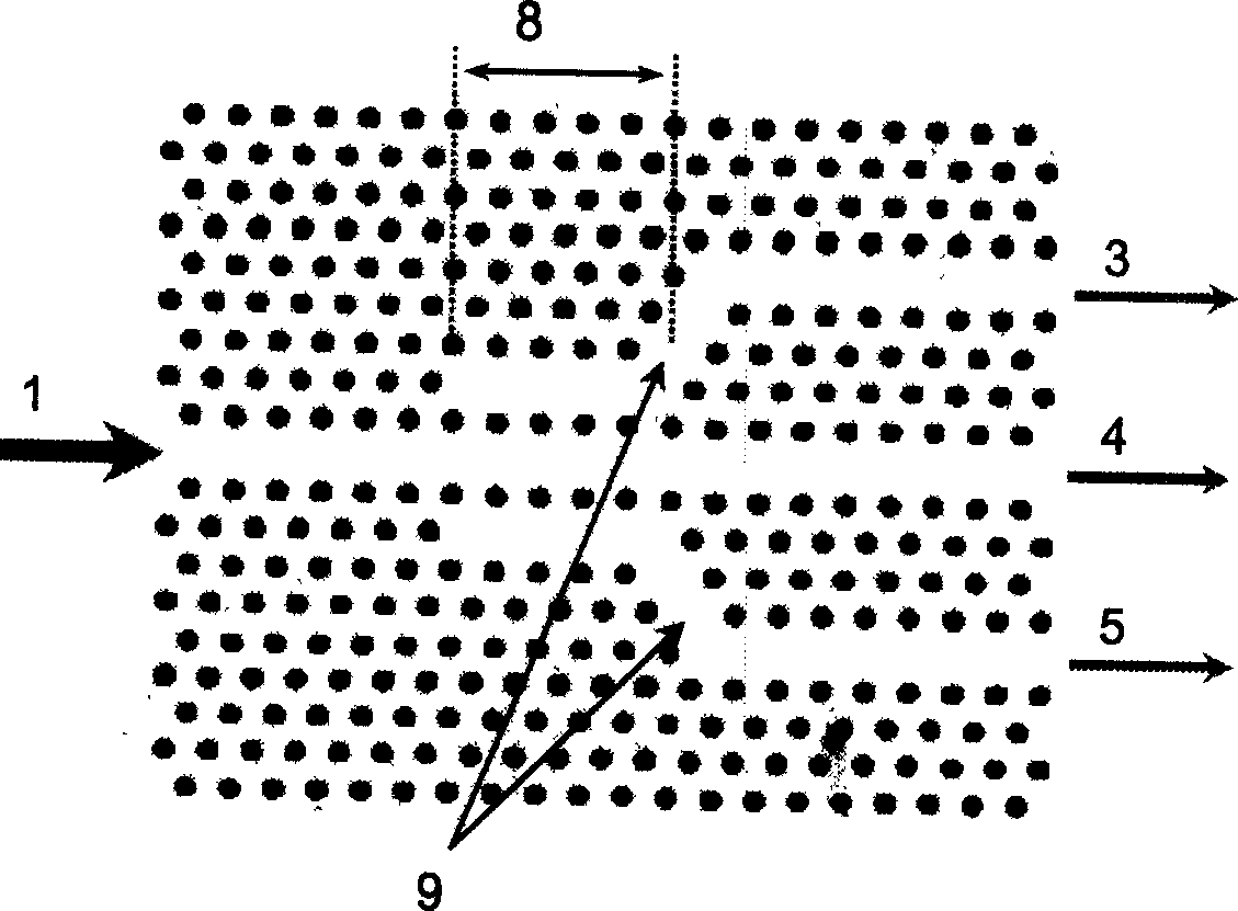 Two-dimensional photon crystal power separator