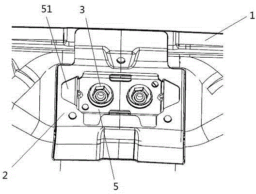 Tail gate lock catch installation structure