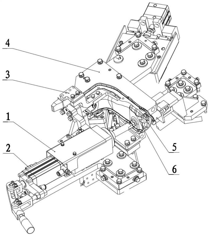 A method for realizing one-time forming of the welding seam of the chassis suspension shell structure