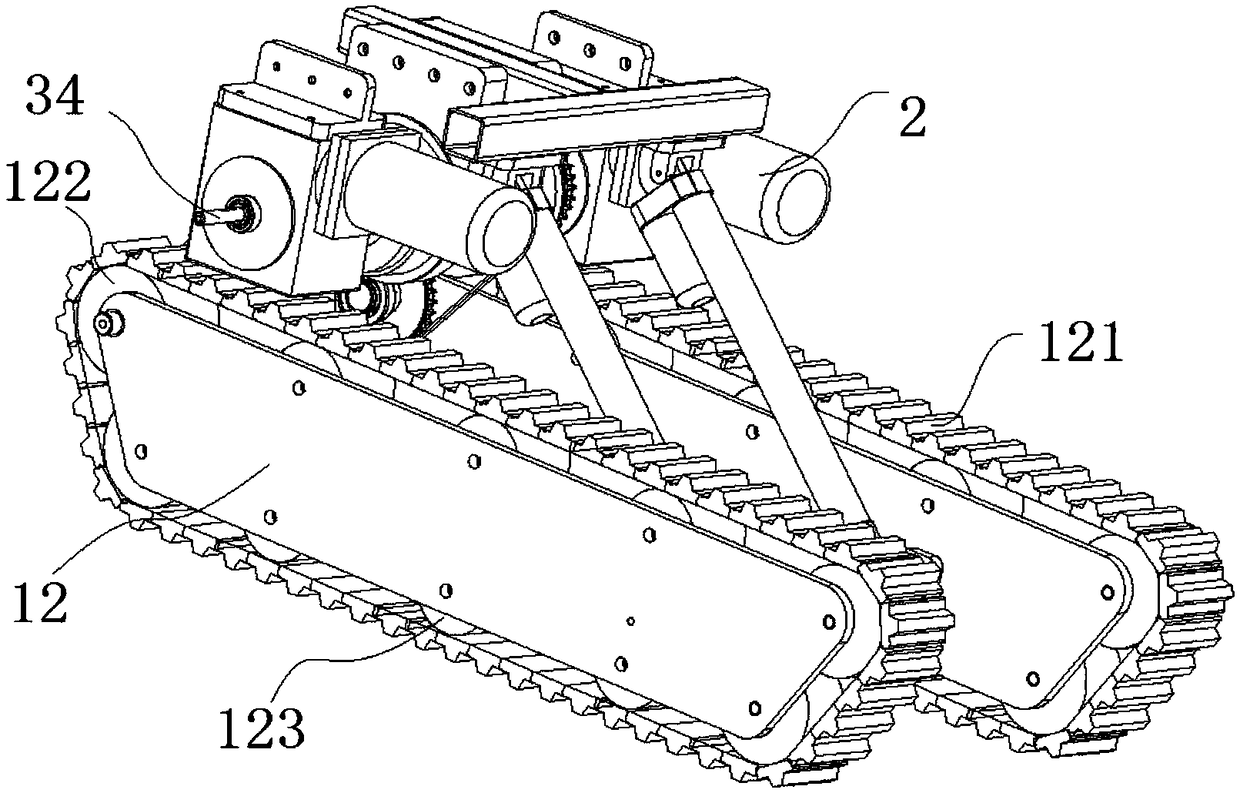 Electric-control crawler-type stair climbing walking composite vehicle