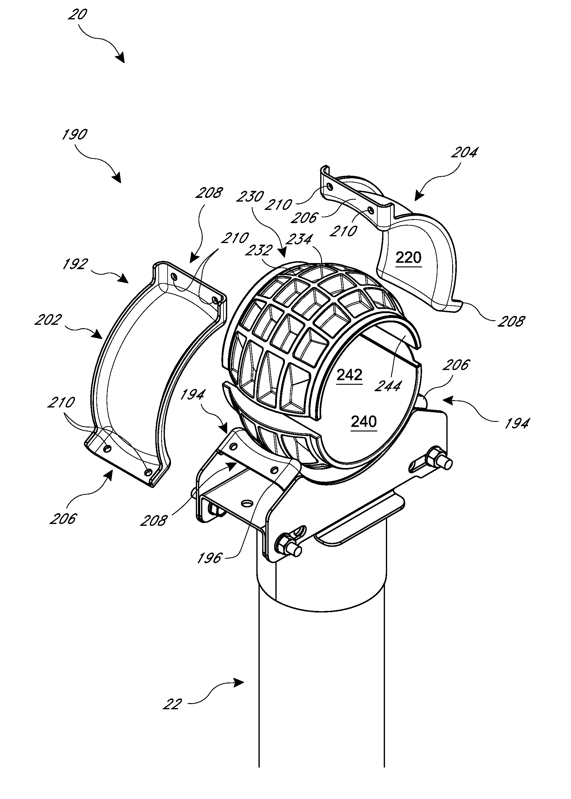 Support for solar energy collectors