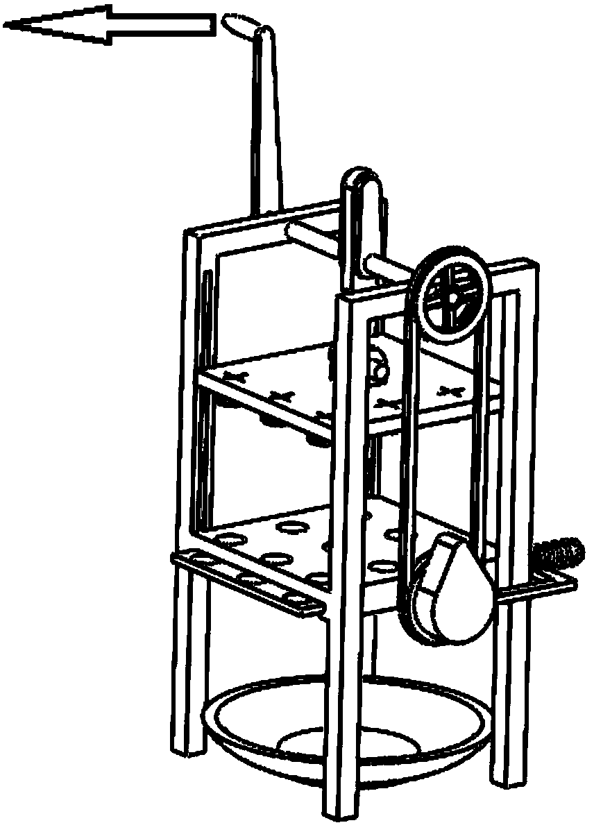 Manual rocker-type chestnut cross notching machine capable of automatically returning materials