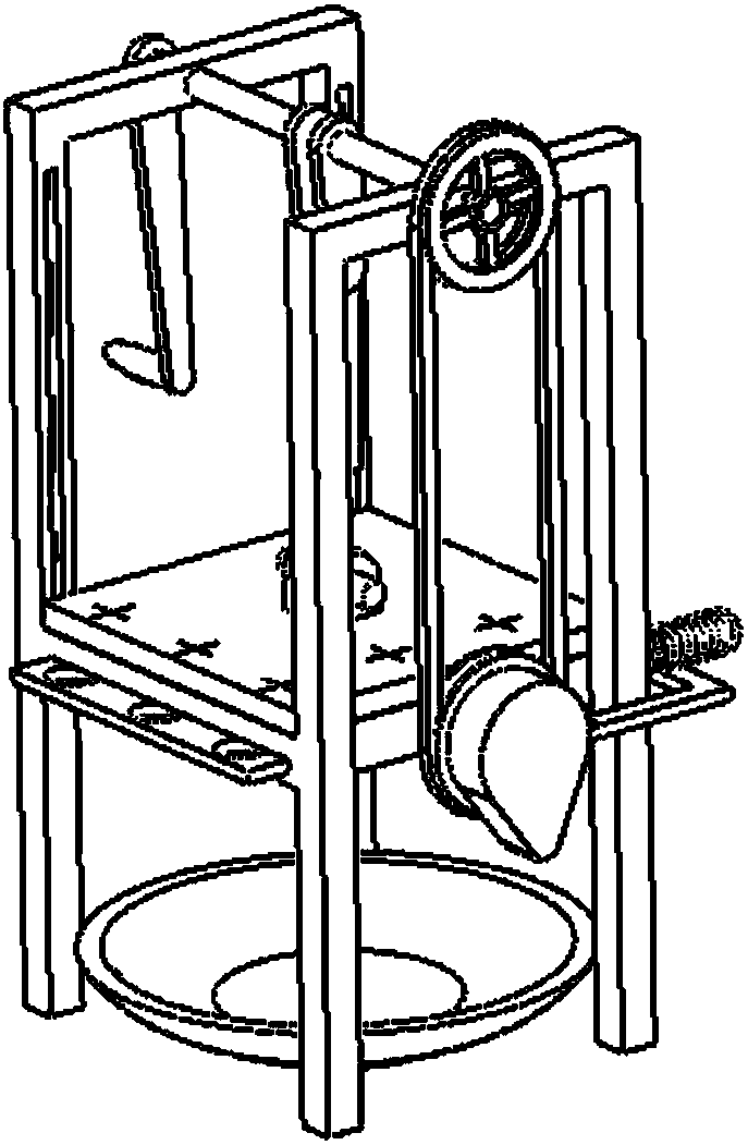 Manual rocker-type chestnut cross notching machine capable of automatically returning materials