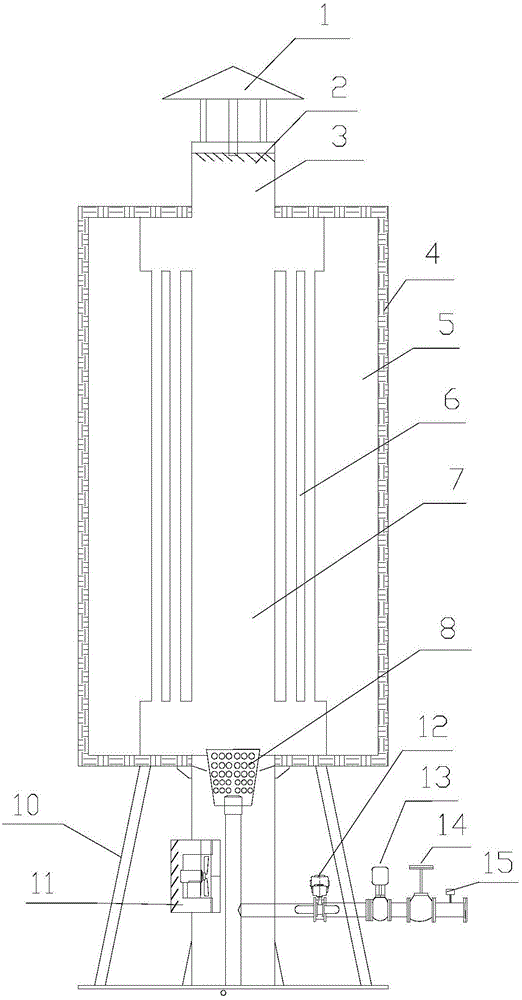 Energy-saving and environment-friendly waste gas treating hot water heater and treatment method thereof