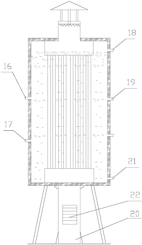 Energy-saving and environment-friendly waste gas treating hot water heater and treatment method thereof