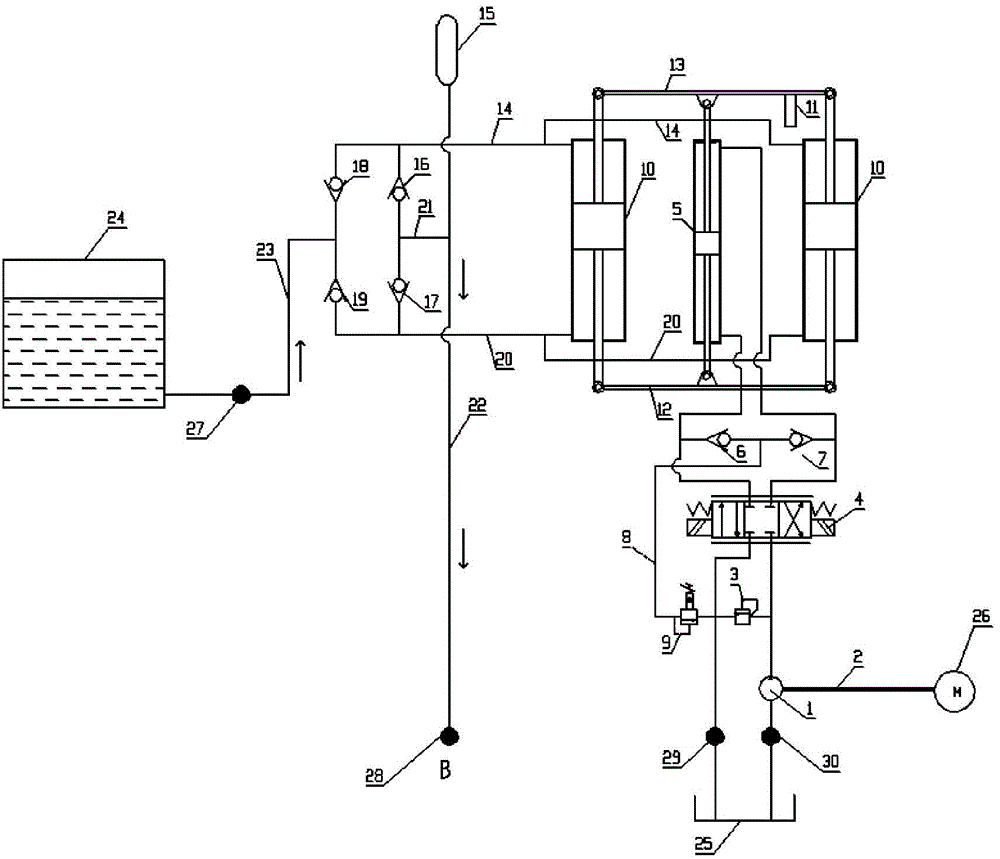 Water pressure variable pump