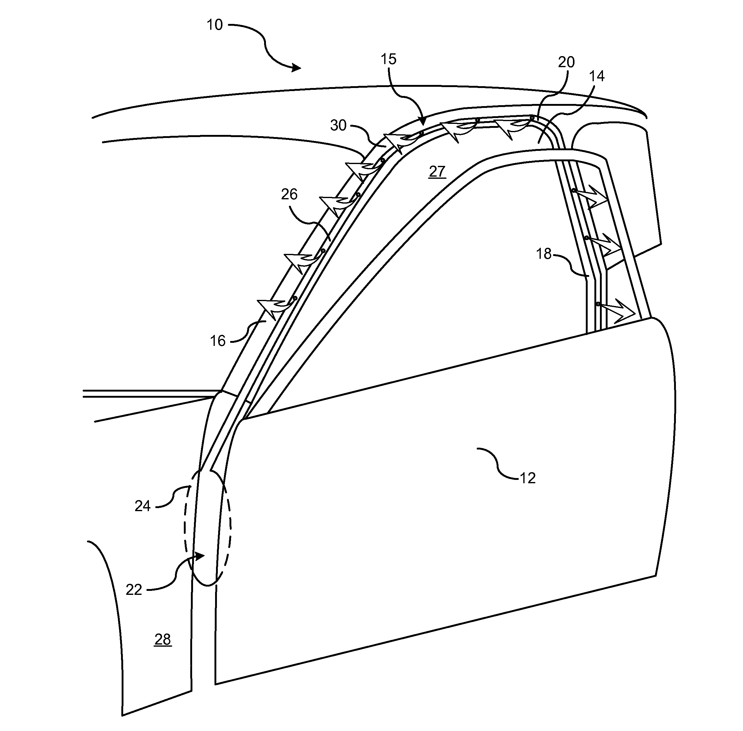 Air curtain using smart materials