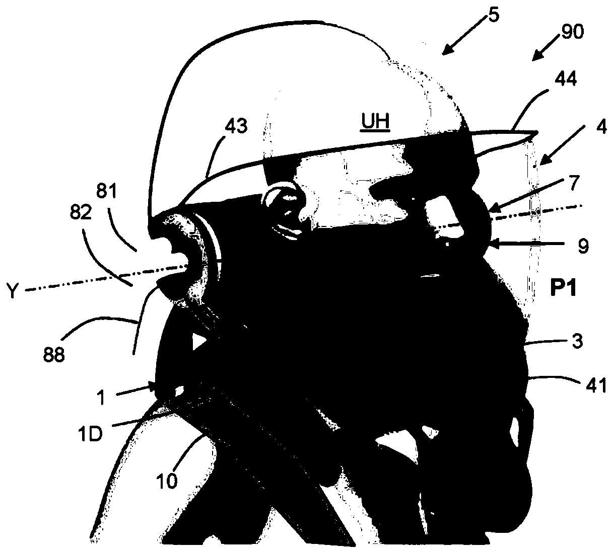 Protection and respiratory equipment for aircraft pilot and individual user