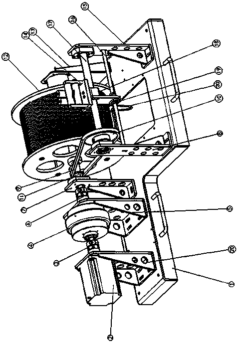 Variable-torque cable winding and unwinding device for mooring unmanned aerial vehicle and cable winding and unwinding method thereof