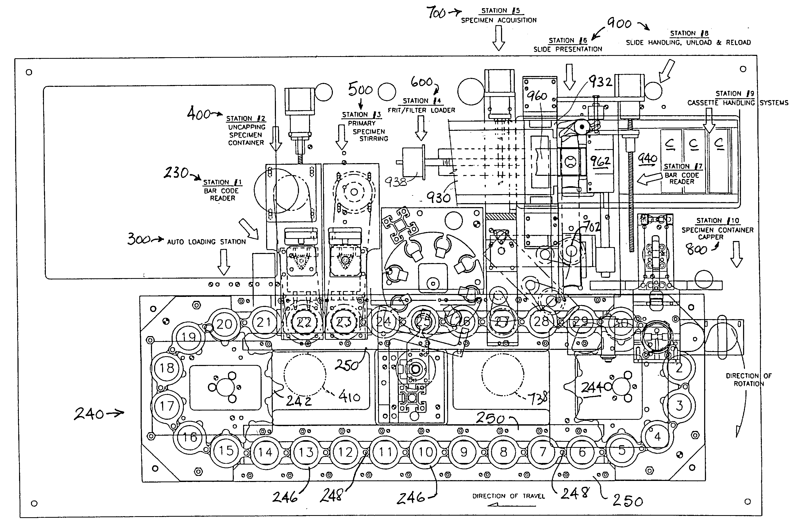 Automated system and method for processing multiple liquid-based specimens