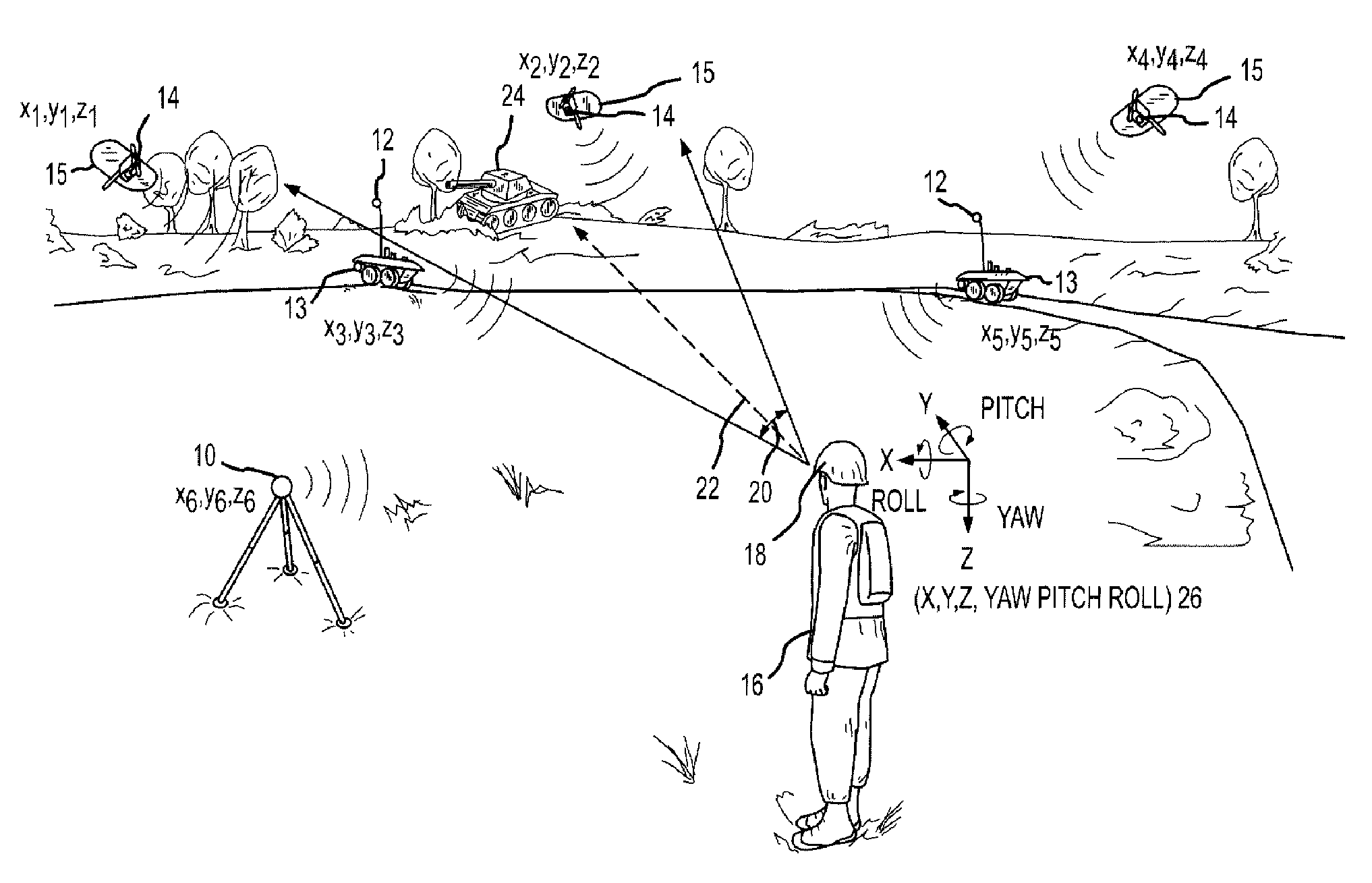 Beacon-augmented pose estimation