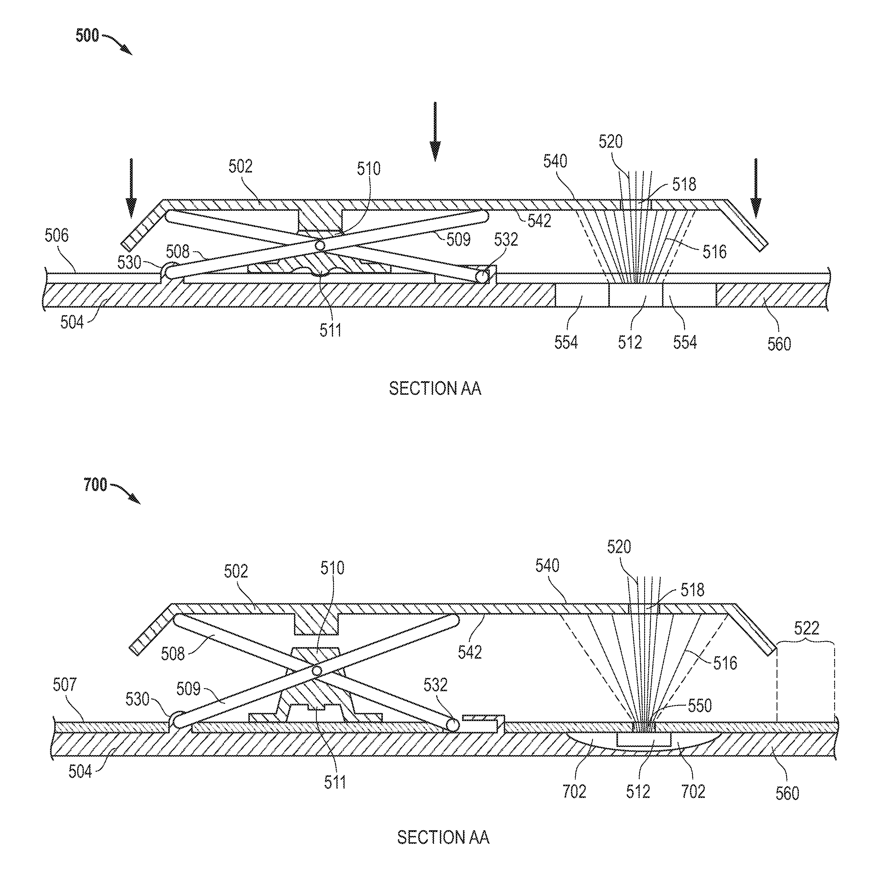 Sub-membrane keycap indicator