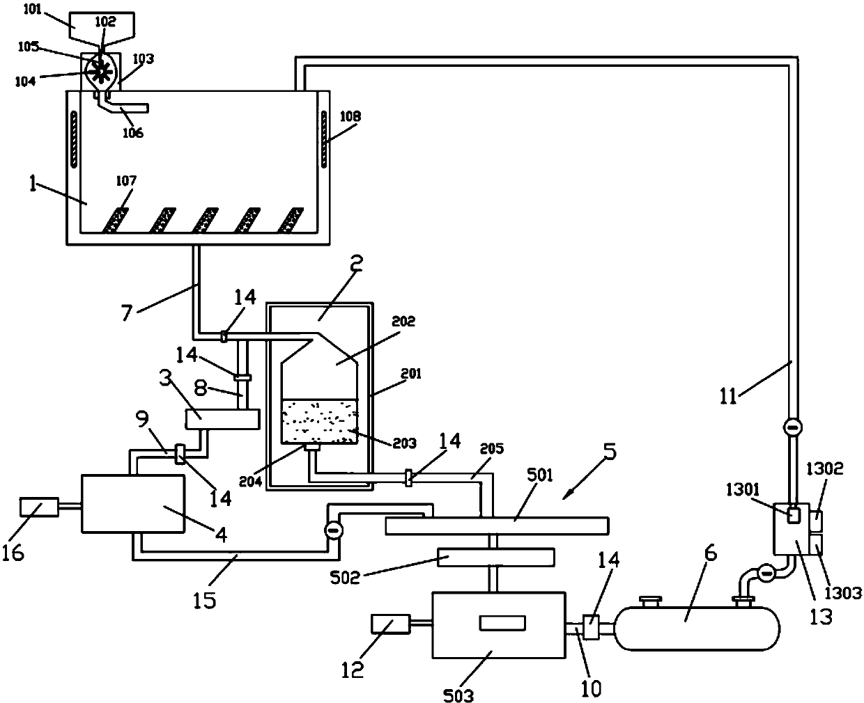 Circulating water purification system for farming of Channa argus