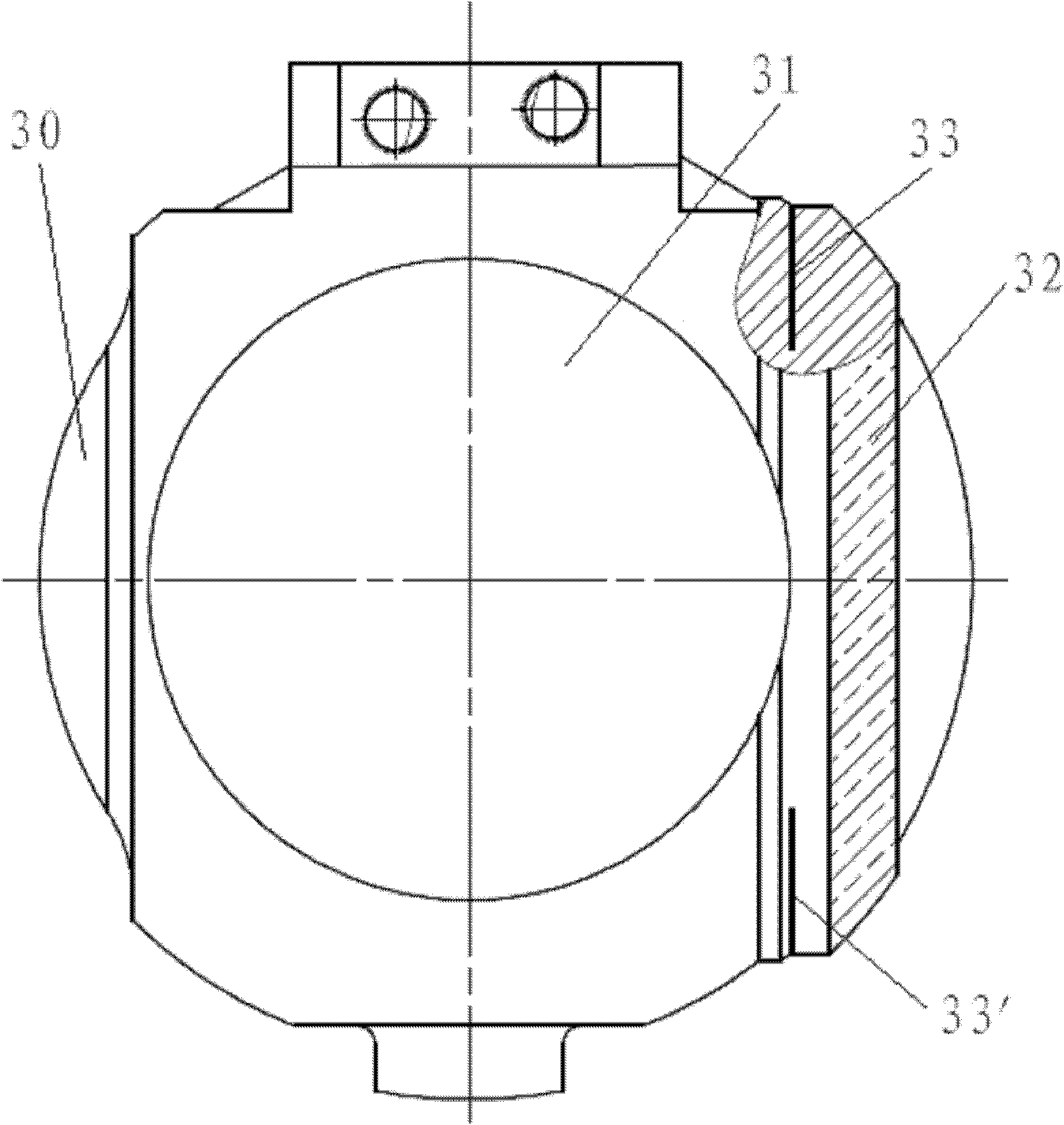 Lifting rod-type ball valve