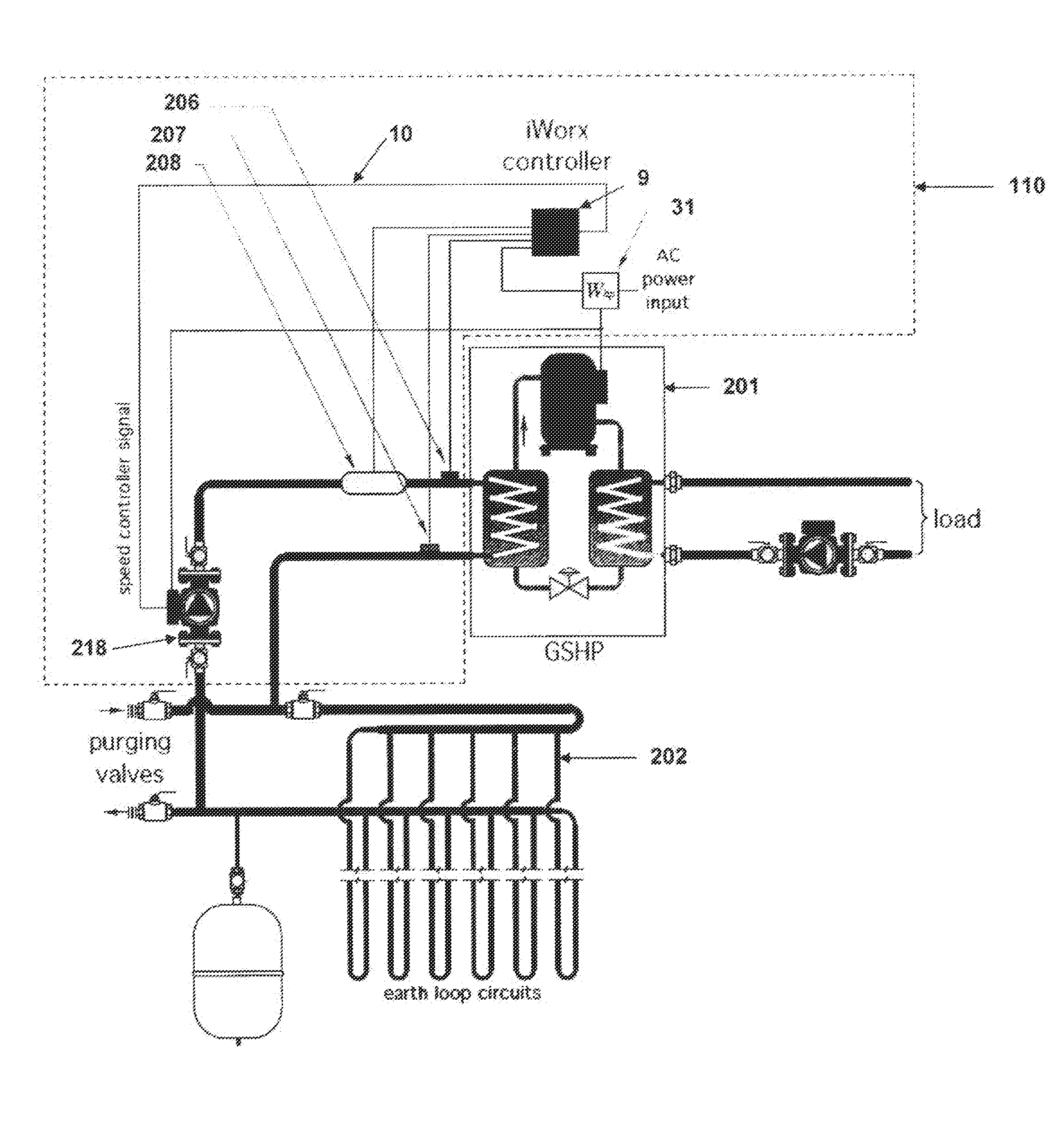 Optimizing the efficiency and energy usage of a geothermal multiple heat pump system