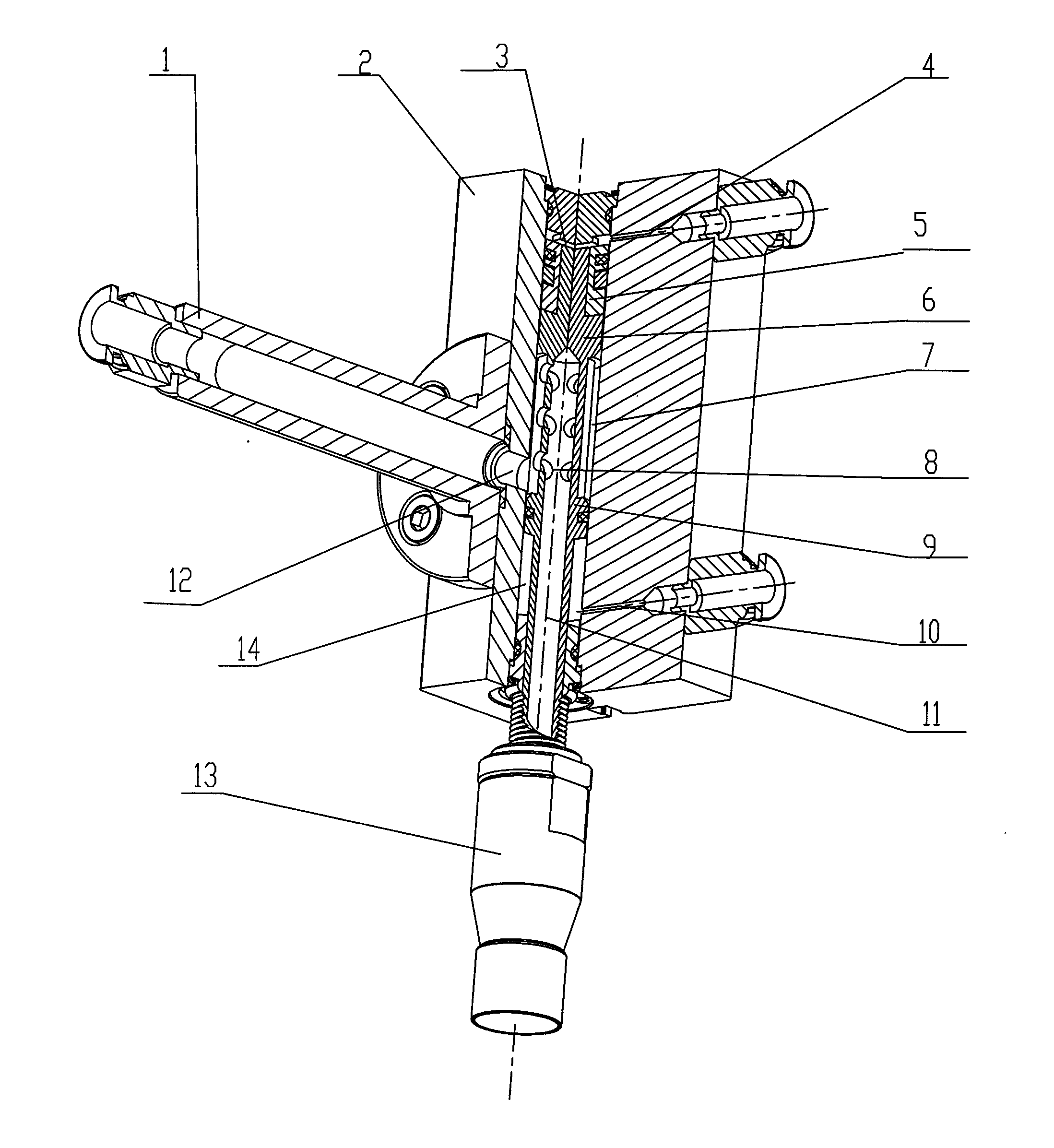 Built-in air suction cylinder