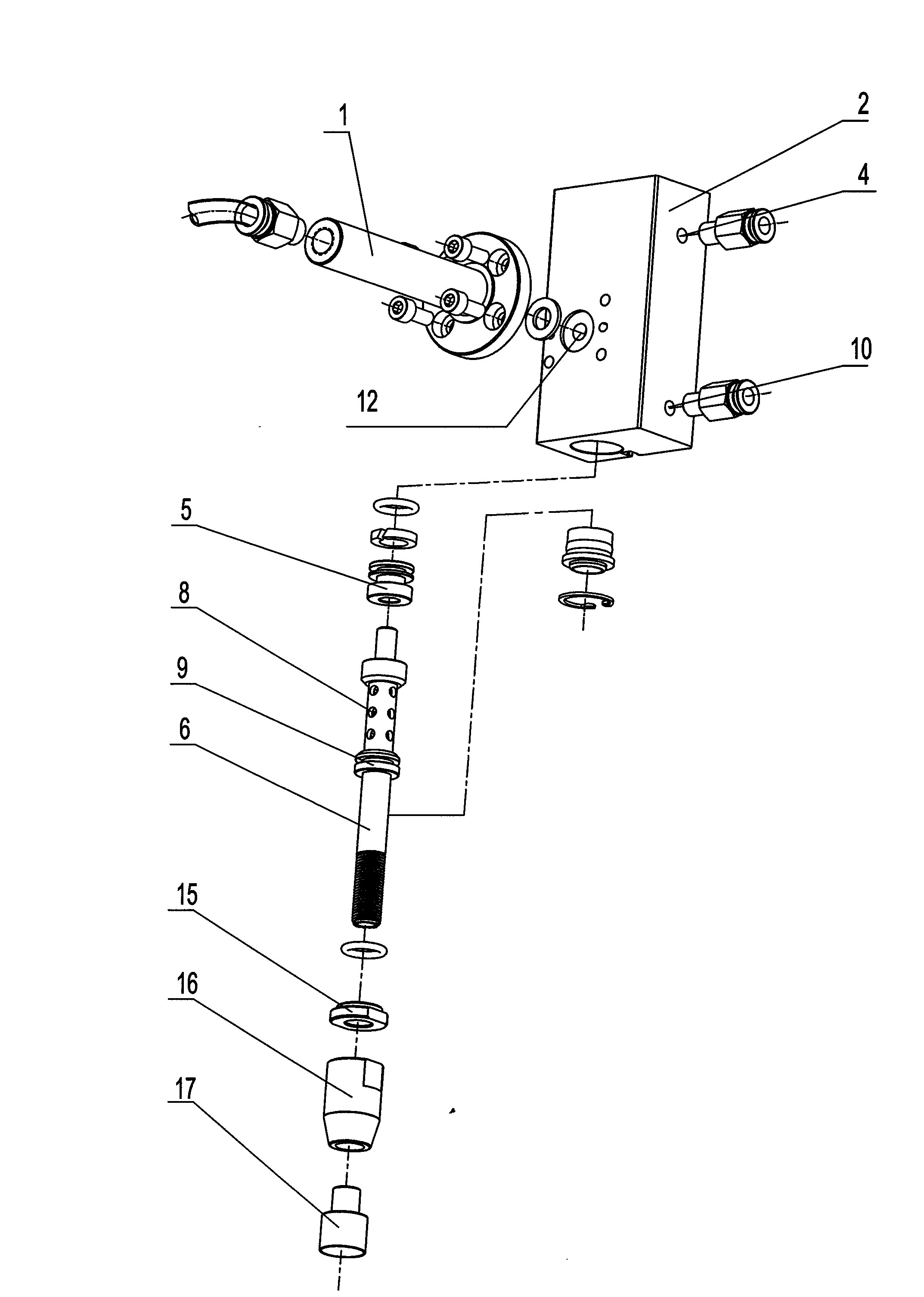 Built-in air suction cylinder