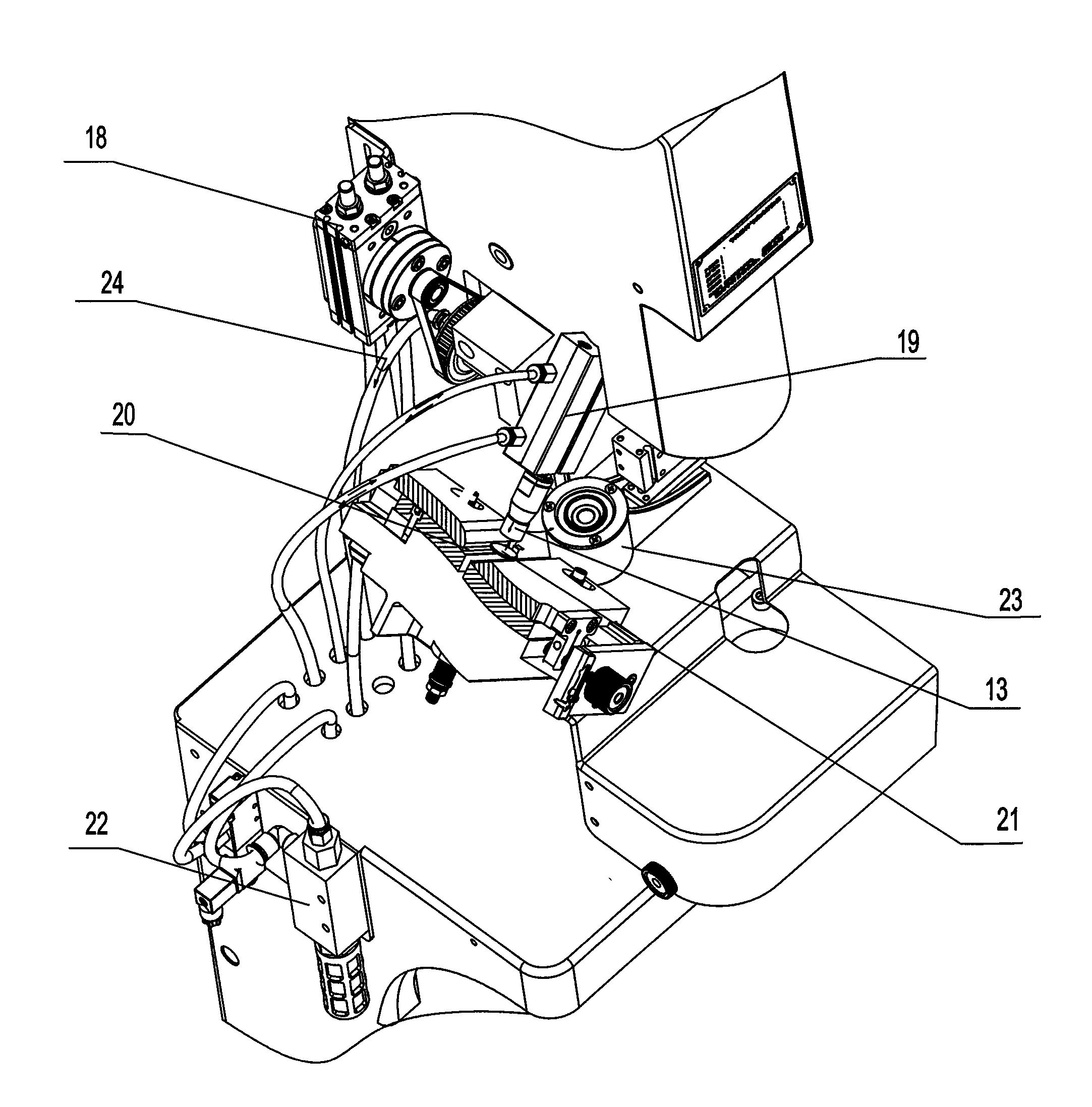 Built-in air suction cylinder