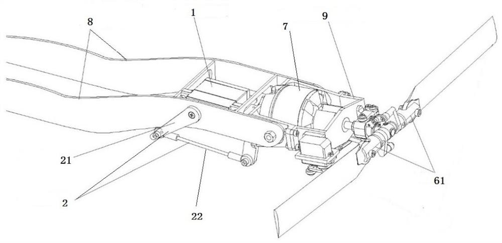 A distance changing system and an unmanned aerial vehicle