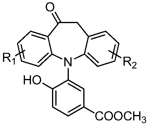 5-aryl-5H-dibenzo[b,f] azepine-10(11H) ketone compounds and preparation method thereof