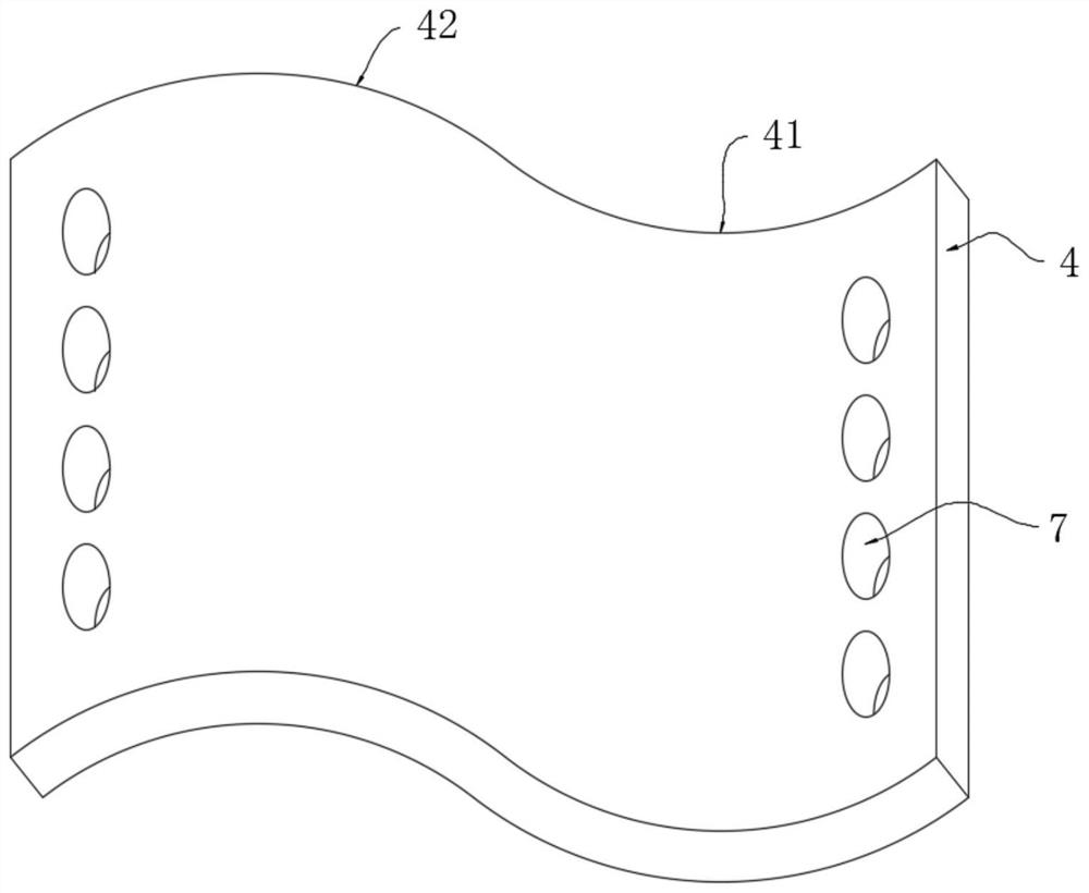 A coastal slope anti-wave guardrail device