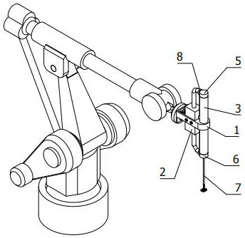 A pneumatic spiral telescopic chip cleaning device