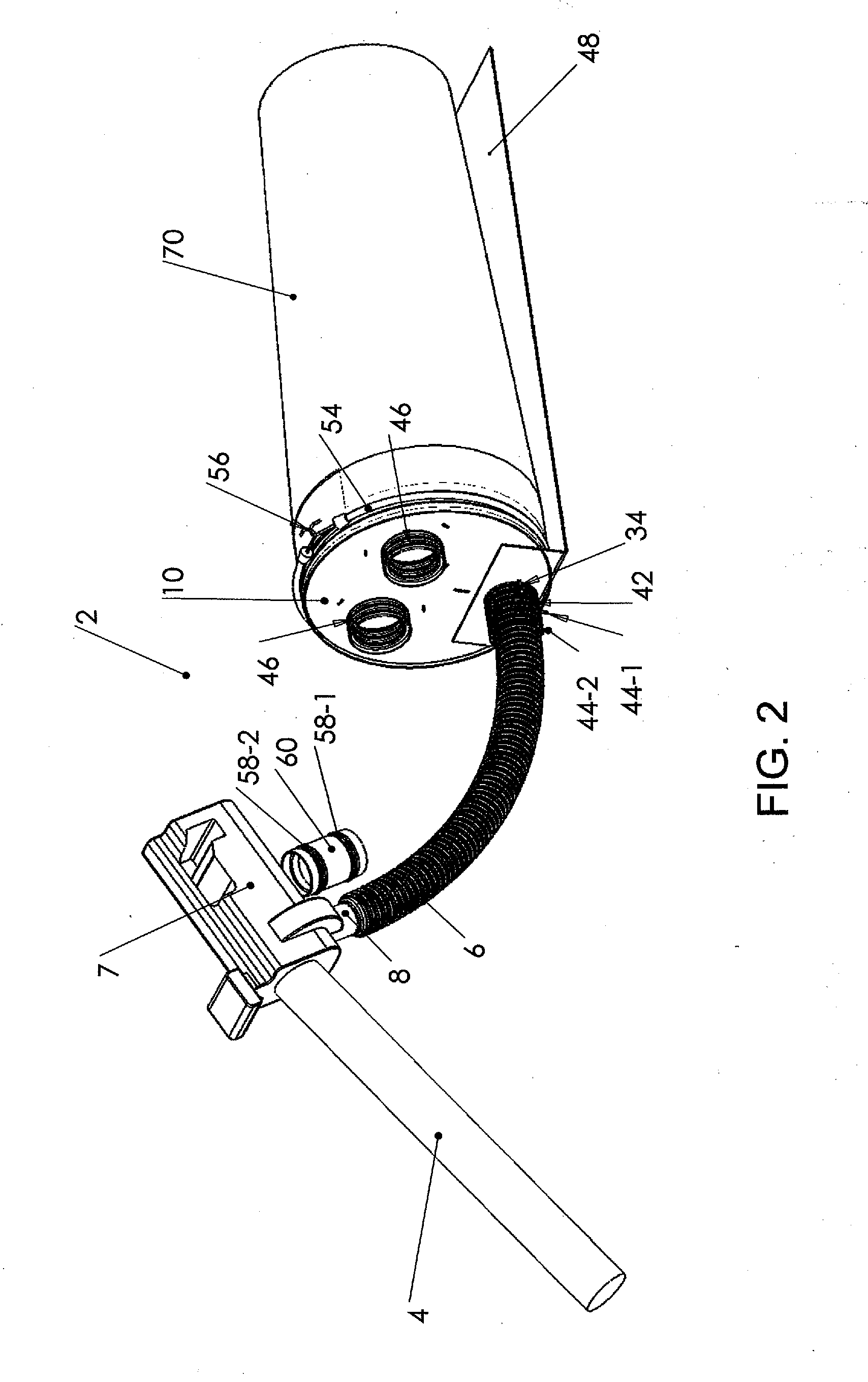 Leaves collection system for use with a portable blower/vacuum and a lid allowing the rejection and the retention of debris in a bag