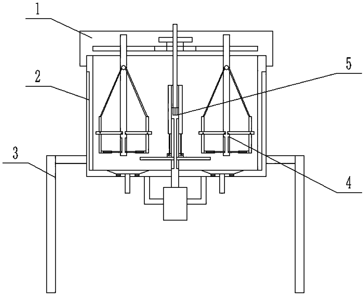 New material mixing stirring device