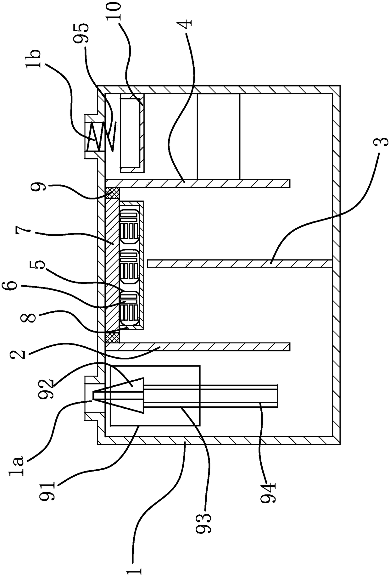 Waste gas treatment device of electrochemical aluminum coating machine