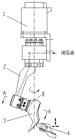 Last billet clamping mechanism of numerical control (NC) last making machine